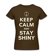 Firefly Keep Calm and Stay Shiny Brown Juniors T-Shirt